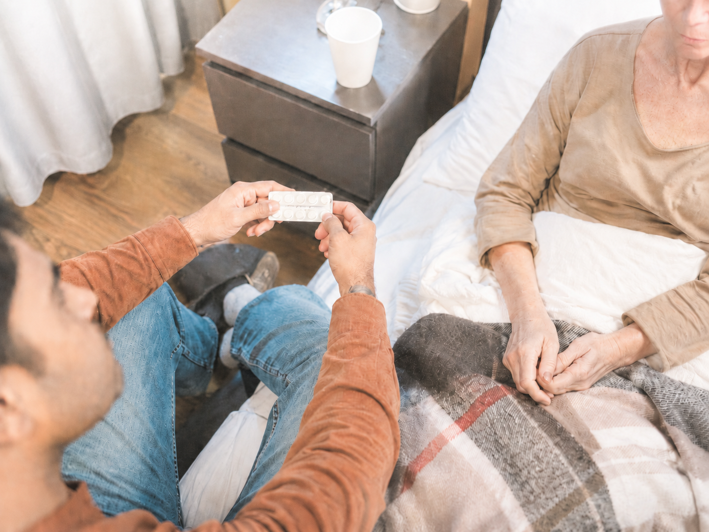 A sensitive bedside discussion focused on comfort, dignity and reassurance